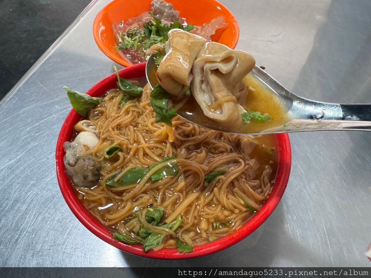 食記-新北市三重區林大腸麵線多口味麵線店,大腸鹹香大塊
