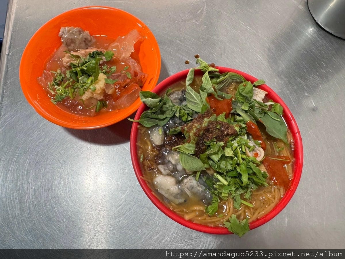 食記-新北市三重區林大腸麵線多口味麵線店,大腸鹹香大塊